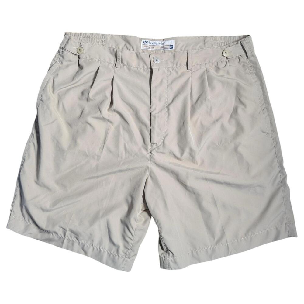 Weekender Shorts Mens 38 Flat Front‎ Microfiber Pleated Pockets Casual Outdoor